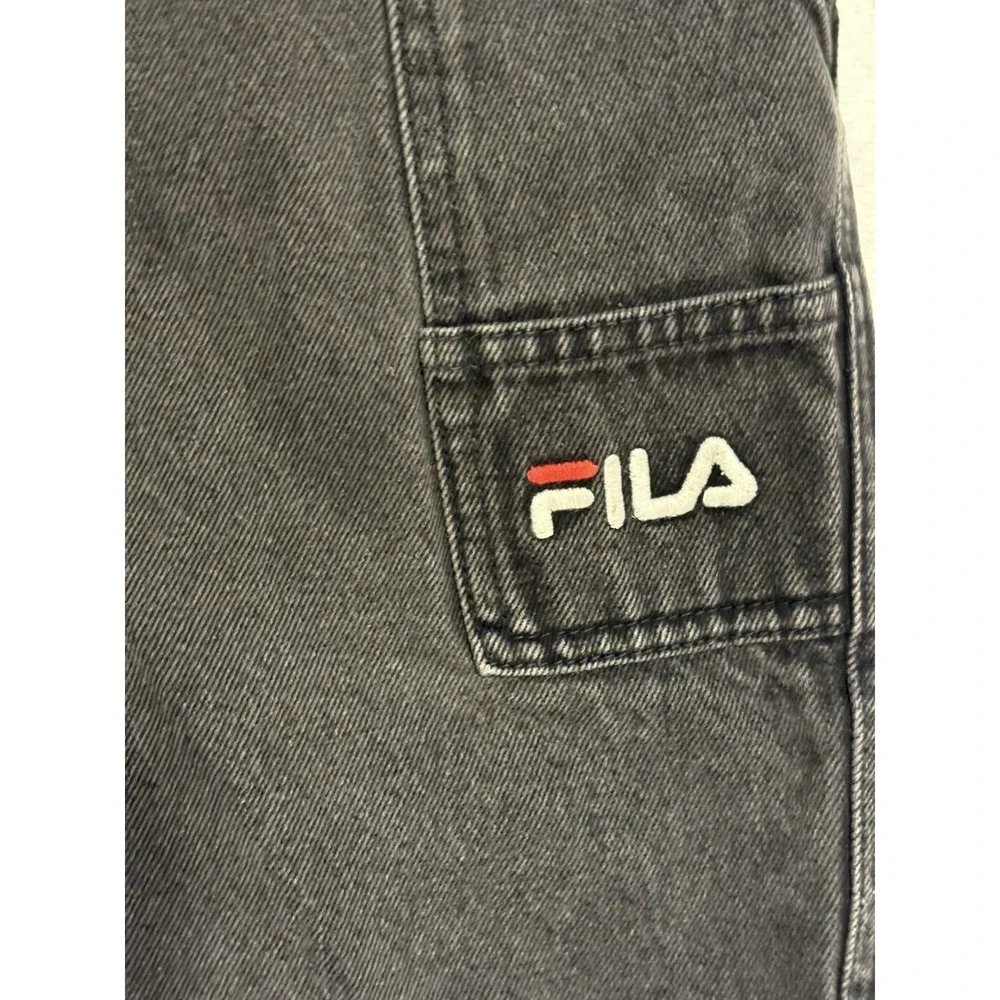 Fila Vintage‎ Men's Denim Shorts Size 36 Retro Jean Style Dark Grey/Black